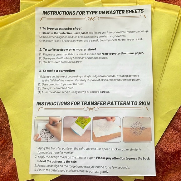 Practice skin and Transfer Sheets for tattooing - Picture 4 of 5